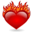 :corazón de fuego